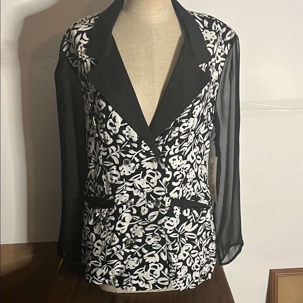 😄Vintage NWT old stock Mixit blazer 13 abstract